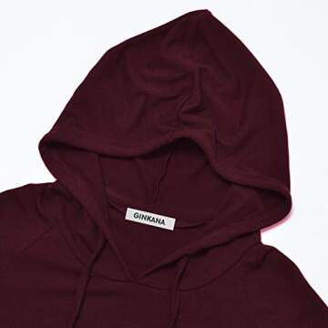 GINKANA Long Sleeve Maternity Hoodie for Stylish Moms