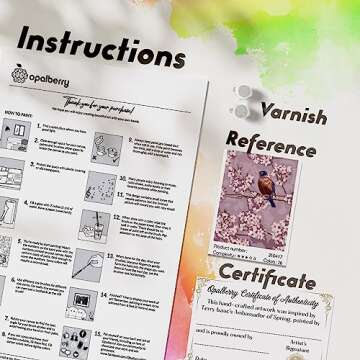 Opalberry Paint by Numbers for Adults - Number Painting Kit with Framed Canvas - DIY Painting by Numbers - 16x20 Acrylic DIY Painting: Terry Isaac's Ambassador of Spring