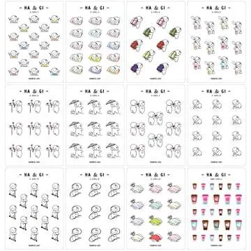 20 Sheets Character Planner Stickers for Creative Planning