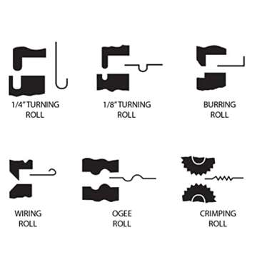 KAKA INDUSTRIAL RM-08,7-in throat depth,22 gauge mild steel capacity,Sheet Metal Rotary Forming, roller head can swivel and pivot,High Adjustability HVAC Tools Fabrication Bead Rolling Machine