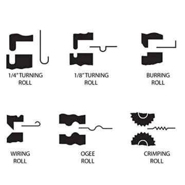 KAKA INDUSTRIAL RM-08,7-in throat depth,22 gauge mild steel capacity,Sheet Metal Rotary Forming, roller head can swivel and pivot,High Adjustability HVAC Tools Fabrication Bead Rolling Machine