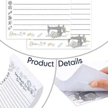Tinlade 150 Sheets Sewing to Do List Notepad Quilters Gifts Checklist Quilting Handy to Do List Pad Sewing Lovers Daily Checklist Gift for Women Sewers Seamstresses Supplies 4.1 x 5.7 Inch