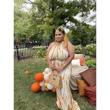 Beach Dresses for Women - Boho Floral Halter Sexy Summer Beach Maxi Dress Casual Vacation Sun Dresses Yellow+White L