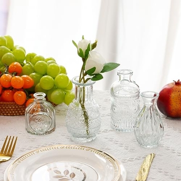 Elegant Fixwal Set of 5 Bud Vases for Home Decor