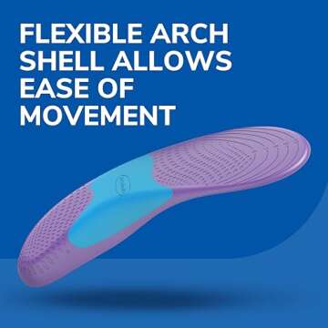 Dr. Scholl's Walk Longer Insoles for Women - Comfortable Plush Foam Cushioning Inserts for Walking, Hiking, and Standing on Feet All-Day with Arch Support - Walk 50% Longer Without Muscle Fatigue