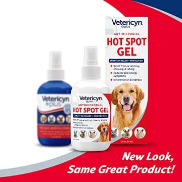 Vetericyn Plus Dog Hot Spot Gel | Spray-On Hot Spot Care for Dogs, Relieves Dog Itchy Skin and Allergy Symptoms, Helps with Skin Inflammation and Redness, Safe for All Animals. 3 ounces