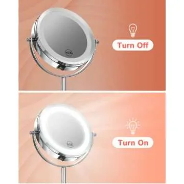 Benbilry 10X Lighted Makeup Mirror for Flawless Beauty