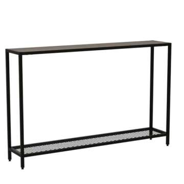 YEAR COLOR Console Table 39", 2 Tier Entryway Table Sofa Table Narrow Long, Industrial Couch Table Hallway Table with Steel Frame for Living Room/Foyer