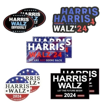 10 Pack Kamala Harris Support Bumper Stickers for 2024