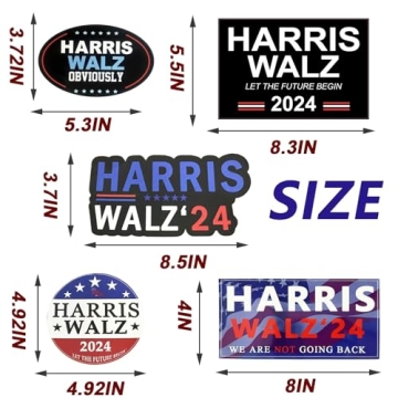 Kamala Harris 2024 Support Bumper Stickers - 10 Pack
