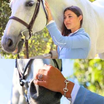 Equestrian Bangle Snaffle Bit Bracelet for Horse Lovers