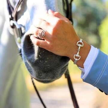 Equestrian Bangle Snaffle Bit Bracelet for Horse Lovers