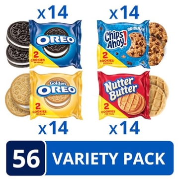 Oreo & Chips Ahoy Cookie Snacks Variety Pack 56 Count