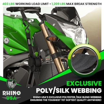 Rhino USA Retractable Tie Down Straps - 1,209lb Strength