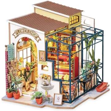 Rolife DIY Miniature Flower Shop Kit for Creative Fun