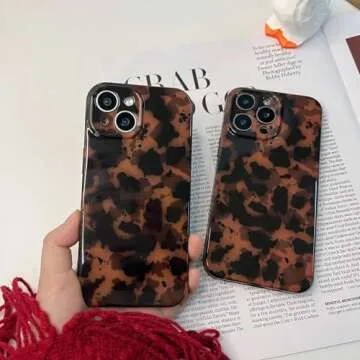 aaknhen Tortoise Shell Phone Case Compatible for iPhone 16(NOT Pro) Retro Leopard Cheetah Print Chic...