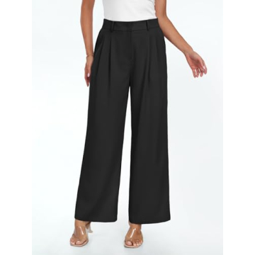 LILLUSORY Womens Wide Leg High Waisted Dress Pants