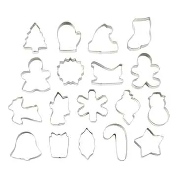 Wilton Holiday Shapes Metal Christmas Cookie Cutter Set, 18-Piece