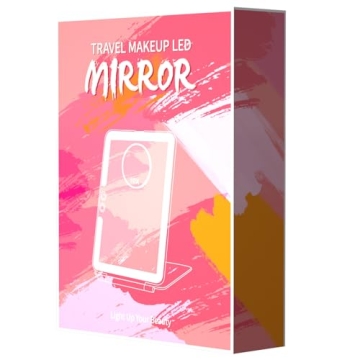FUNTOUCH Portable Travel Makeup Mirror with Light