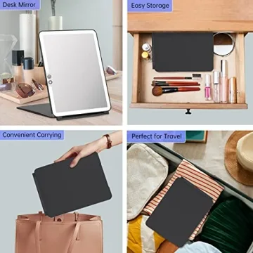 FUNTOUCH Portable Travel Makeup Mirror with Light