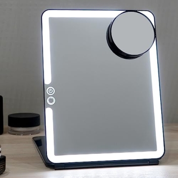FUNTOUCH Portable Travel Makeup Mirror with Light