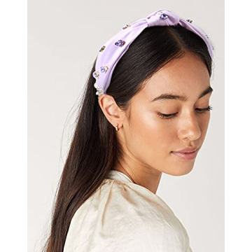 FEDANS Knotted Jeweled Headband - Stylish Lavender Hair Accessory