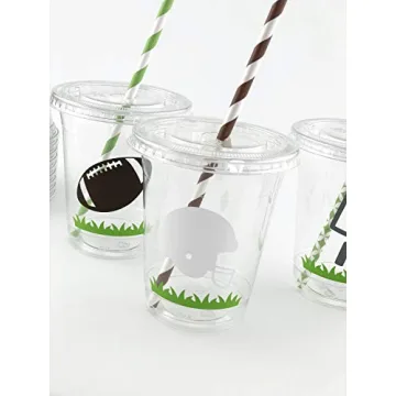 Football Party Disposable Cups - Set of 12 Fun Cups