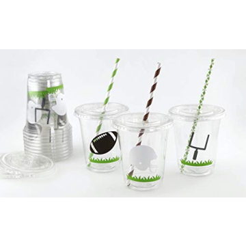 Football Party Disposable Cups - Set of 12 Fun Cups
