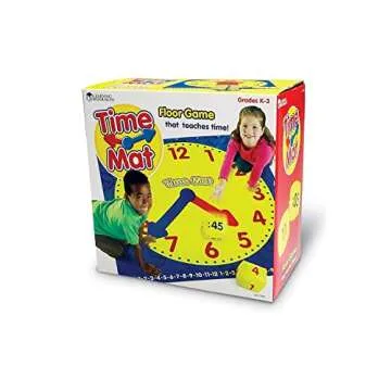 Learning Resources Time Activity Mat, Homeschool, Learning Clock, Classroom Activity, Ages 5+