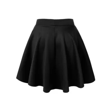 MBJ Women's XS Black Stretchy Flared Skater Skirt