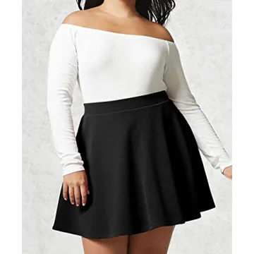 MBJ Women's XS Black Stretchy Flared Skater Skirt