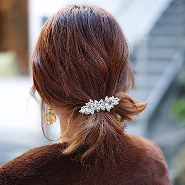 Rhinestone French Barrette Hair Pins for Women