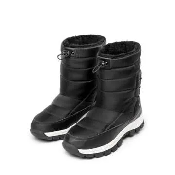 DREAM PAIRS Women's Winter Snow Boots Waterproof Lightweight Warm Fashion Janara Mid Calf Boot,Size ...