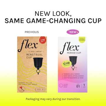 Flex Cup Starter Kit (Slim Fit - Size 01) | Reusable Menstrual Cup + 2 Free Menstrual Discs | Pull-T...