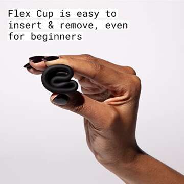 Flex Cup Starter Kit (Slim Fit - Size 01) | Reusable Menstrual Cup + 2 Free Menstrual Discs | Pull-Tab for Easy Removal | Capacity of 2 Super Tampons