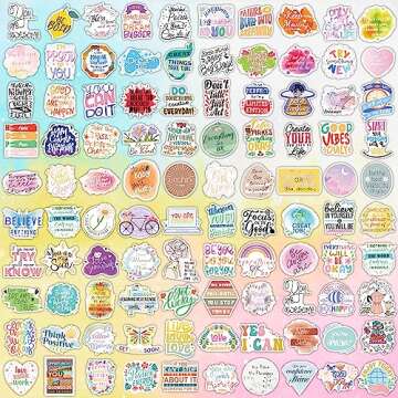 200PCS Motivational Stickers for Adults, Inspirational Water Bottle Stickers for Kids Teachers, Posi...