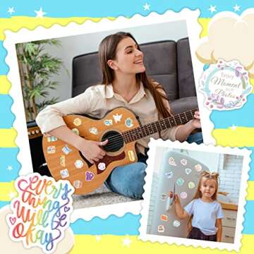 200PCS Motivational Stickers for Adults, Inspirational Water Bottle Stickers for Kids Teachers, Positives Scrapbook Stickers for Journaling Vision Board Waterproof Vinyl Stickers for Helmet Guitar