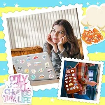 200PCS Motivational Stickers for Adults, Inspirational Water Bottle Stickers for Kids Teachers, Positives Scrapbook Stickers for Journaling Vision Board Waterproof Vinyl Stickers for Helmet Guitar