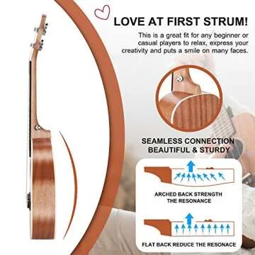 Ranch Concert Ukulele 23" Kit - Complete Starter Set for All