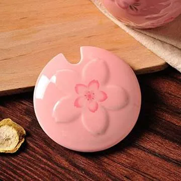 Kawaii Cherry Blossom Tea Cup with Lid & Spoon for Gifts