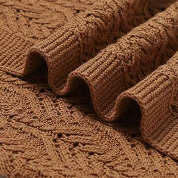 Opewod Baby Blanket 100% Cotton Knit Toddler Blankets Knitted Cellular Blanket for Newborn Boys and Girls 40x30 Inches