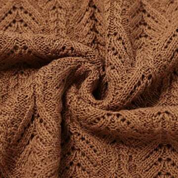 Opewod Baby Blanket 100% Cotton Knit Toddler Blankets Knitted Cellular Blanket for Newborn Boys and Girls 40x30 Inches