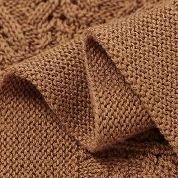 Opewod Baby Blanket 100% Cotton Knit Toddler Blankets Knitted Cellular Blanket for Newborn Boys and Girls 40x30 Inches