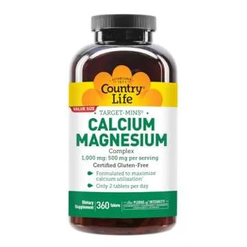 Country Life Calcium Magnesium Supplement, 1000mg Calcium