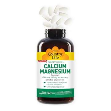 Country Life Calcium Magnesium Supplement, 1000mg Calcium