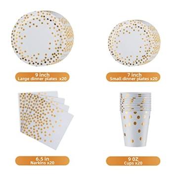 Dn Dennov Elegant Party Supplies for 20 Guests