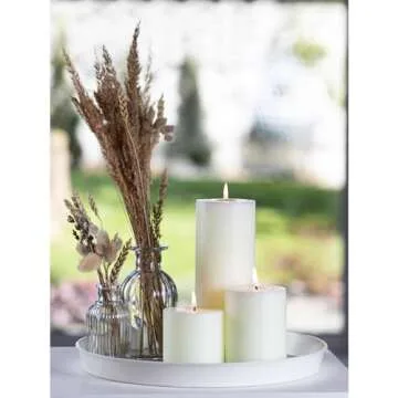 CANDWAX Assorted Pillar Candles Set of 3 for All Occasions