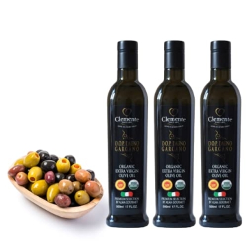 Clemente Organic Dauno Gargano Extra Virgin Olive Oil D.O.P. - 3 Pack