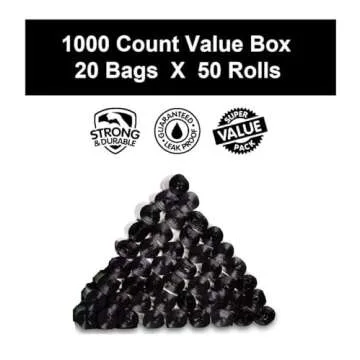 EZ 1000 Pet Dog Waste Poop Bags - Leak Proof & Easy Tear