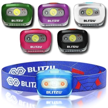 BLITZU 165 Lumen Waterproof Adjustable Hands-Free Headlamp for Outdoor Adventures